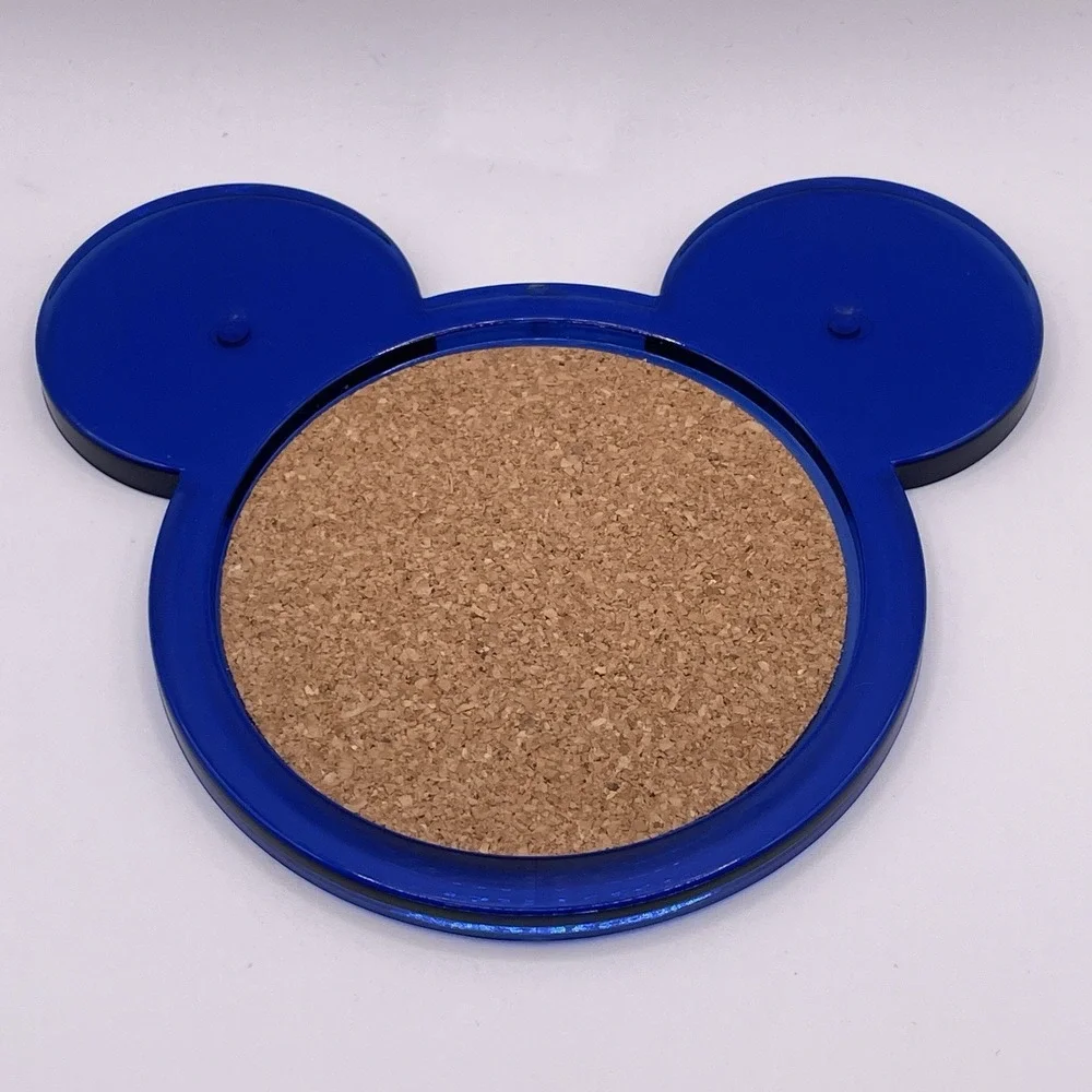 Vintage Disney Mickey Mouse Ears Drink Coasters Plastic Set of‎ 4 Multicolor